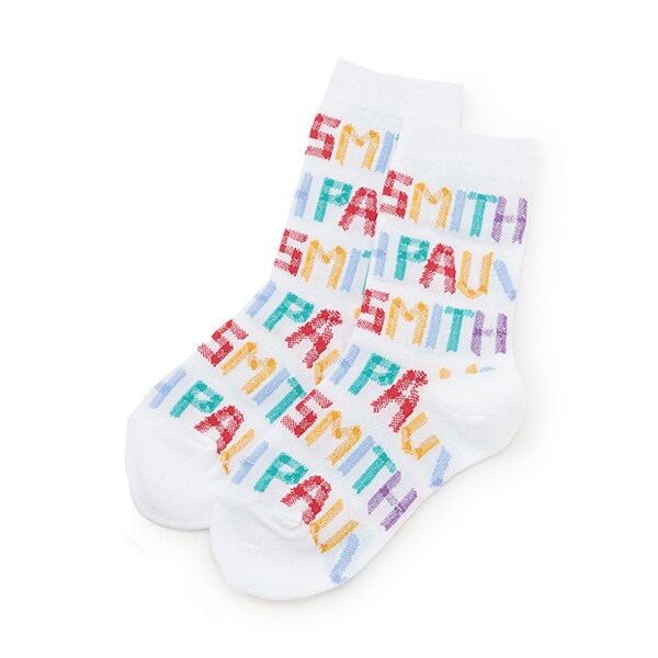 ロゴ総柄クルーソックス