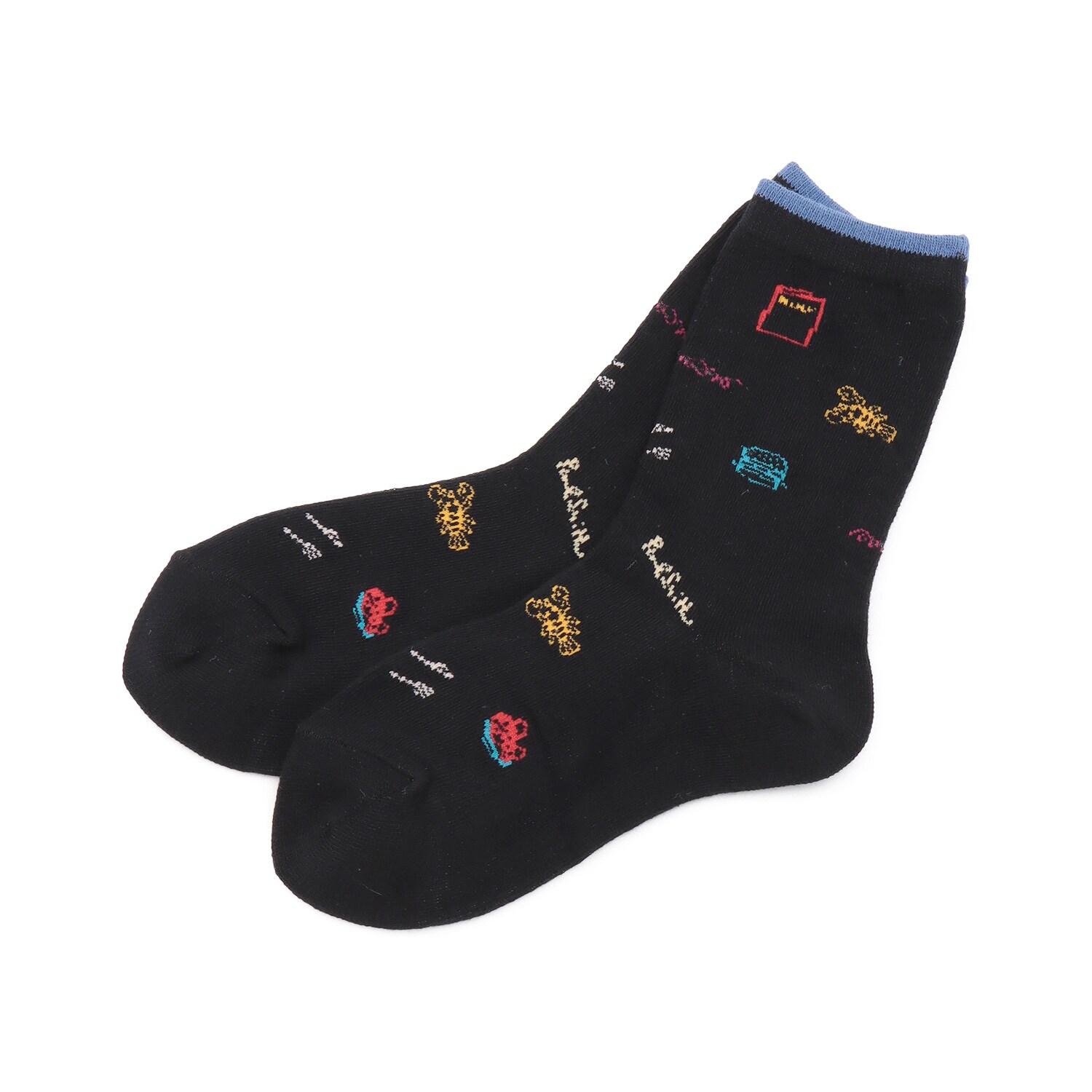 アラカルト柄クルーソックス