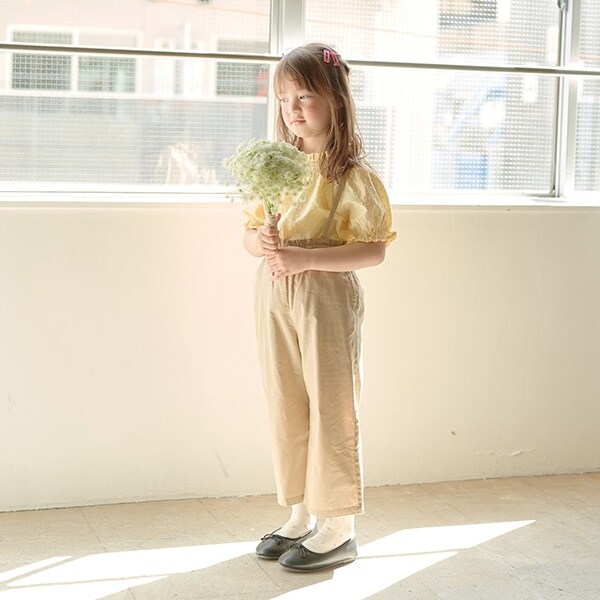 サス付きすっきり見えクロップドパンツ