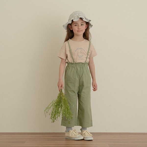 サス付きすっきり見えクロップドパンツ