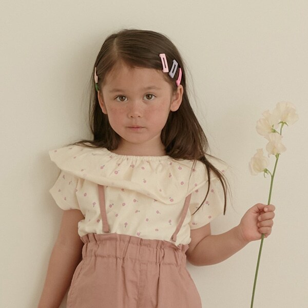 【型崩れしないやわらかコットン】選べる2パターンフリル衿付きトップス