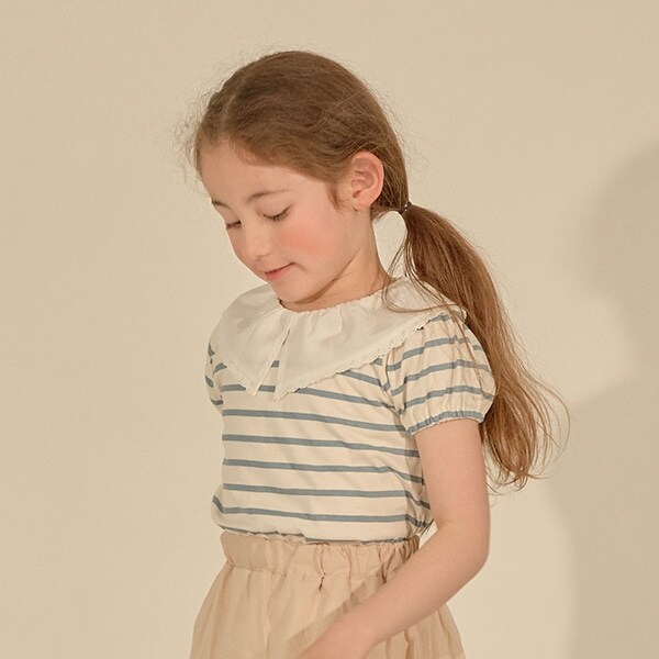 【型崩れしないやわらかコットン】選べる2パターンフリル衿付きトップス