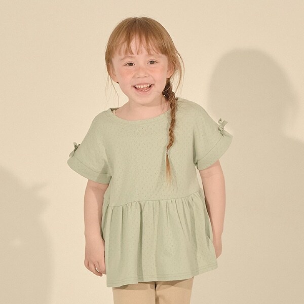 【ふんわりフラワーメッシュ】Love Ribbonsデザイントップス