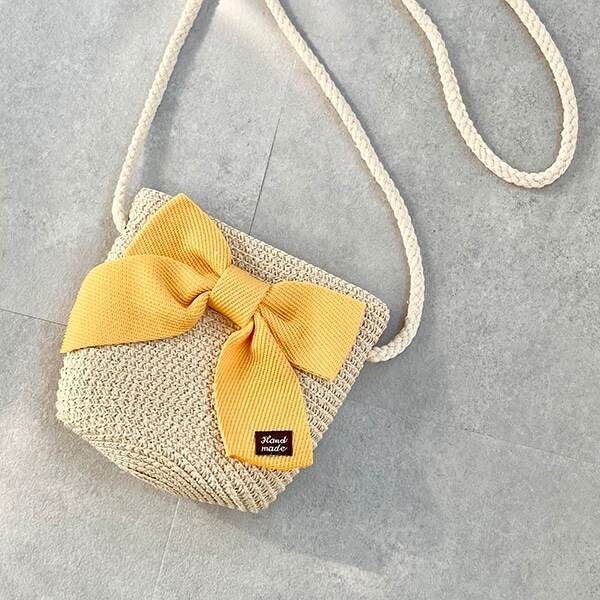 ビッグリボンストローバッグ