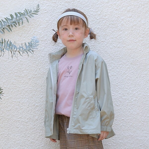 【撥水加工】バックフリルAラインエブリデイマウンテンパーカー（収納ケース付き)