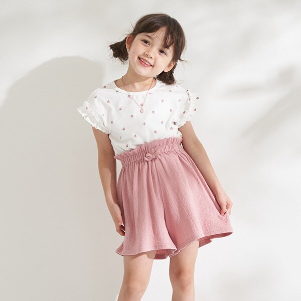 タックスリーブアソート総柄Tシャツ&キュロットパンツセット