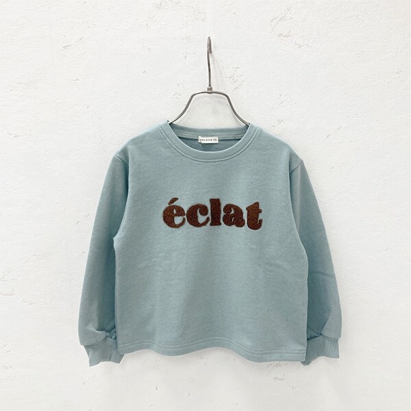 【表コットン毛玉バイバイ】サガラ刺しゅうロゴスウェット