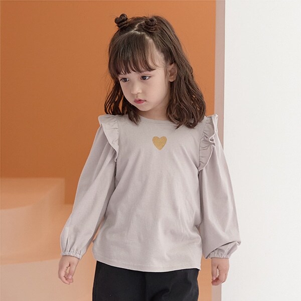 【型崩れしないやわらかコットン】ラメプリントデザイントップス