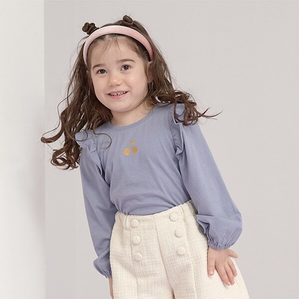 【型崩れしないやわらかコットン】ラメプリントデザイントップス