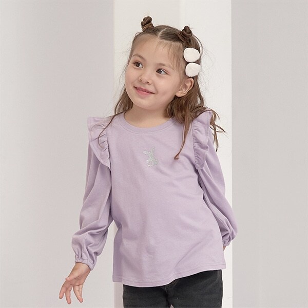 【型崩れしないやわらかコットン】ラメプリントデザイントップス