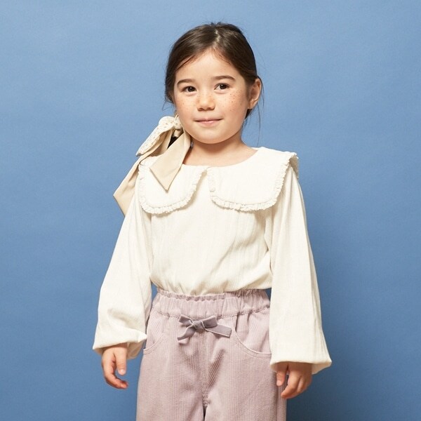 【やみつきになる着心地】フリル衿付きトップス