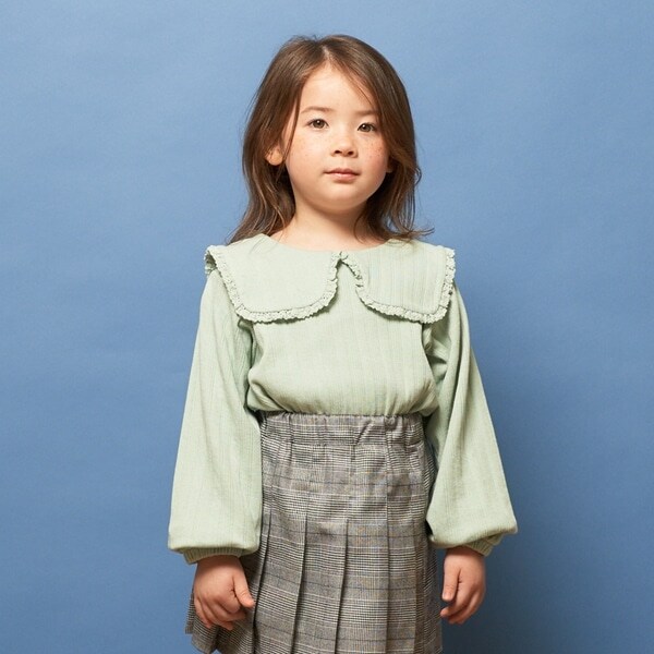 【やみつきになる着心地】フリル衿付きトップス