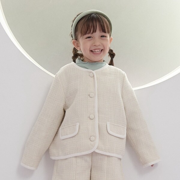 ツイードノーカラージャケット