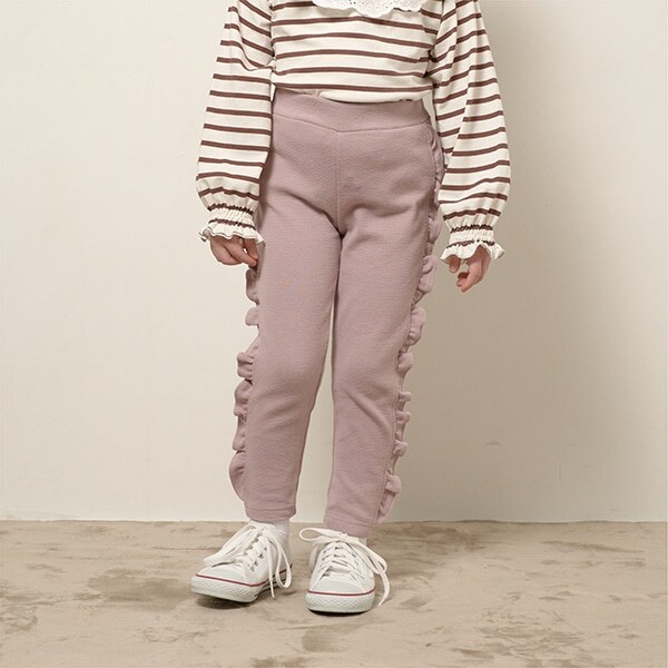 【エニウェアシリーズ】サイドフリル9分丈スリムパンツ