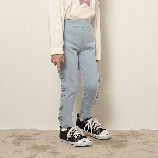 【エニウェアシリーズ】サイドフリル9分丈スリムパンツ