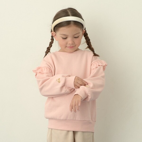 【どっちが前でもOK!】【表コットン裏毛バイバイ裏起毛】コットンレーススウェット