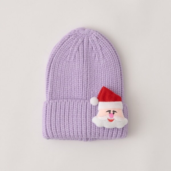 クリスマスモチーフ付きニットキャップ