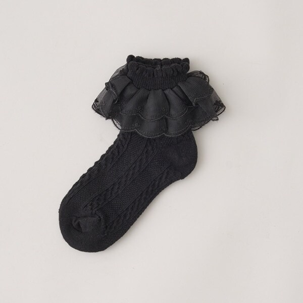 レース付きソックス