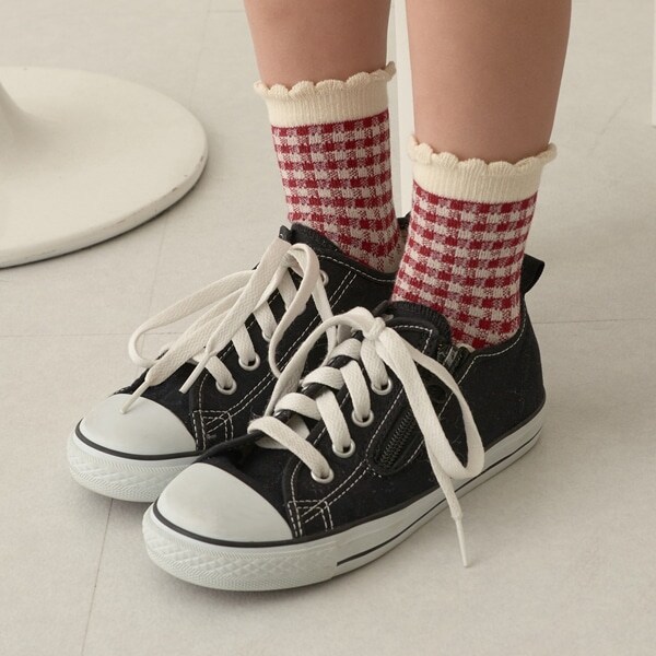 花柄&チェックアソートソックス