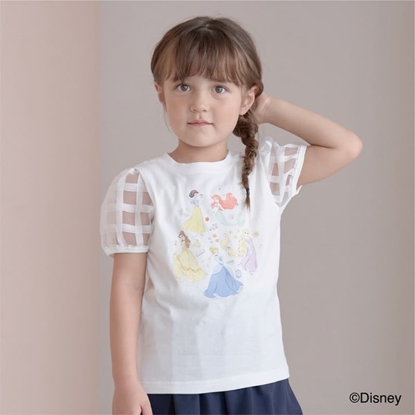 【Disney Princess】【型崩れしないやわらかコットン】 Tシャツ