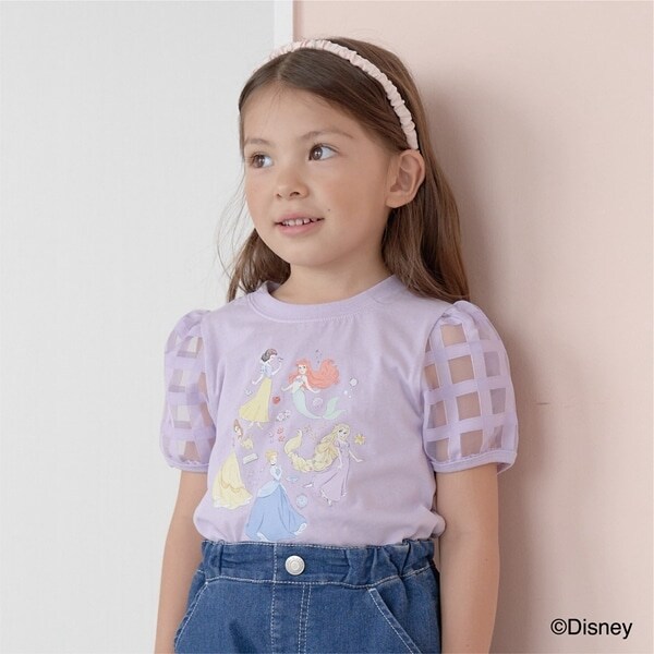 【Disney Princess】【型崩れしないやわらかコットン】 Tシャツ