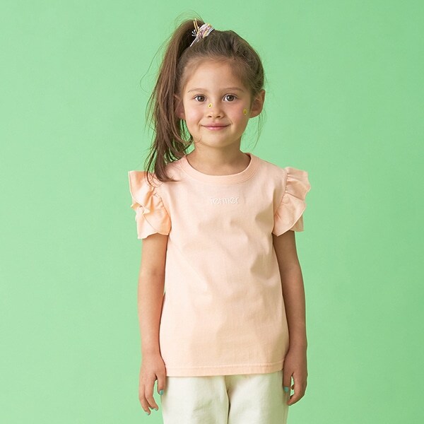 【接触冷感】デザインスリーブワンポイント刺しゅうTシャツ