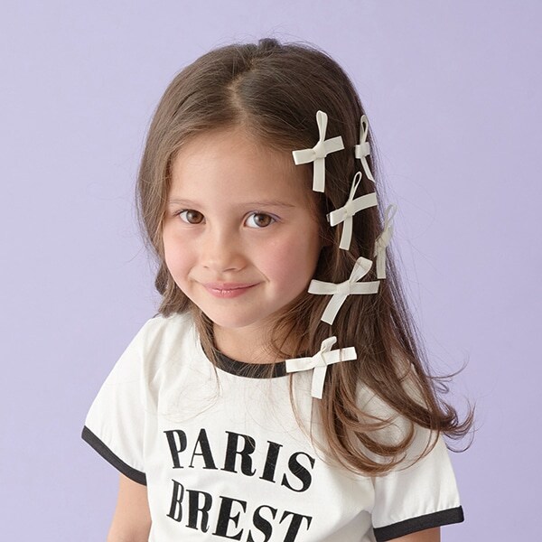 ミニリボンヘアクリップ6Pセット