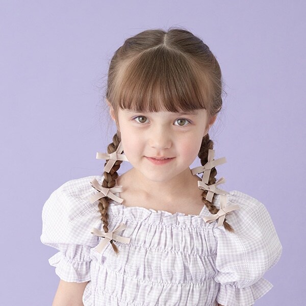 ミニリボンヘアクリップ6Pセット