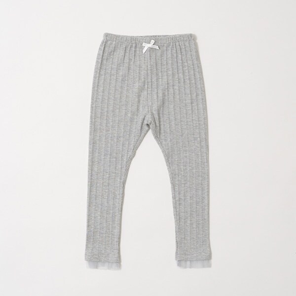 裾チュールフリル9分丈レギンス