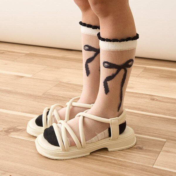 モノトーンシアーハイソックス