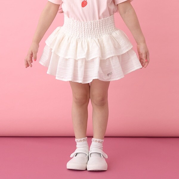 シャーリングティアードスカート(インパン付き)