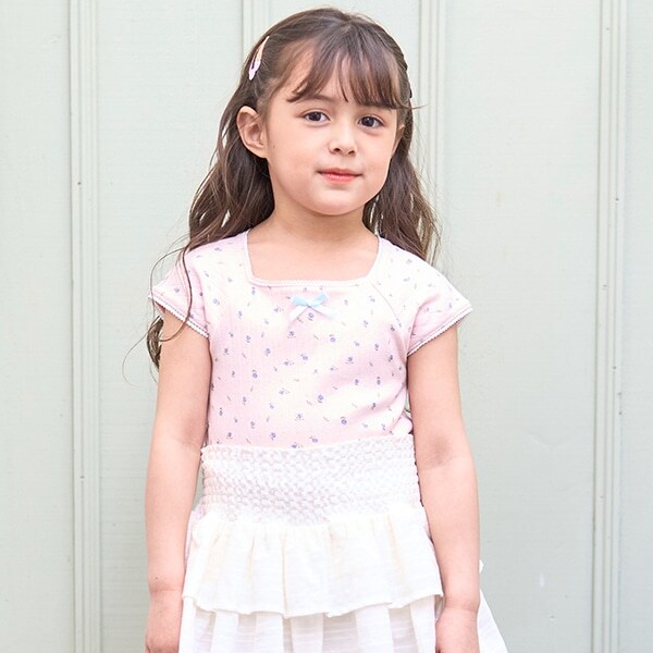 花柄プリントミニミニトップス