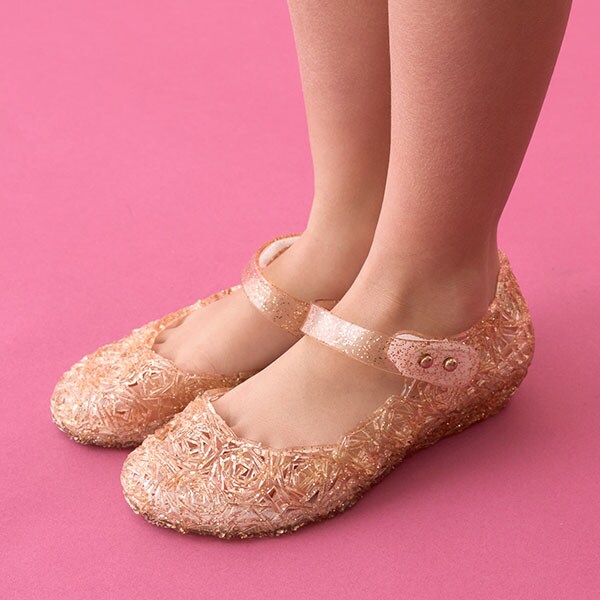 クリアラメラバーワンストラップシューズ