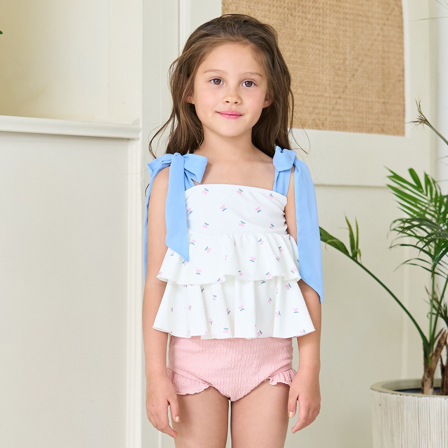 【SWIM】【水着】【UV加工】柄アソートティアードセパレート