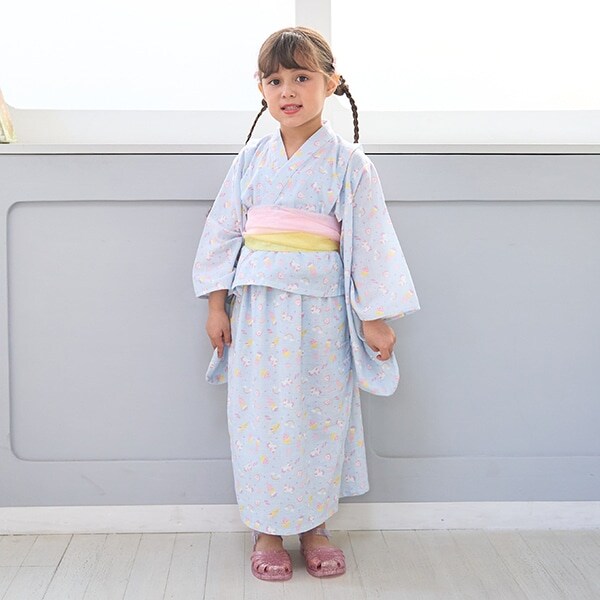 【浴衣】簡単着付け♪柄アソート・2wayセパレートタイプ(帯2枚セット)