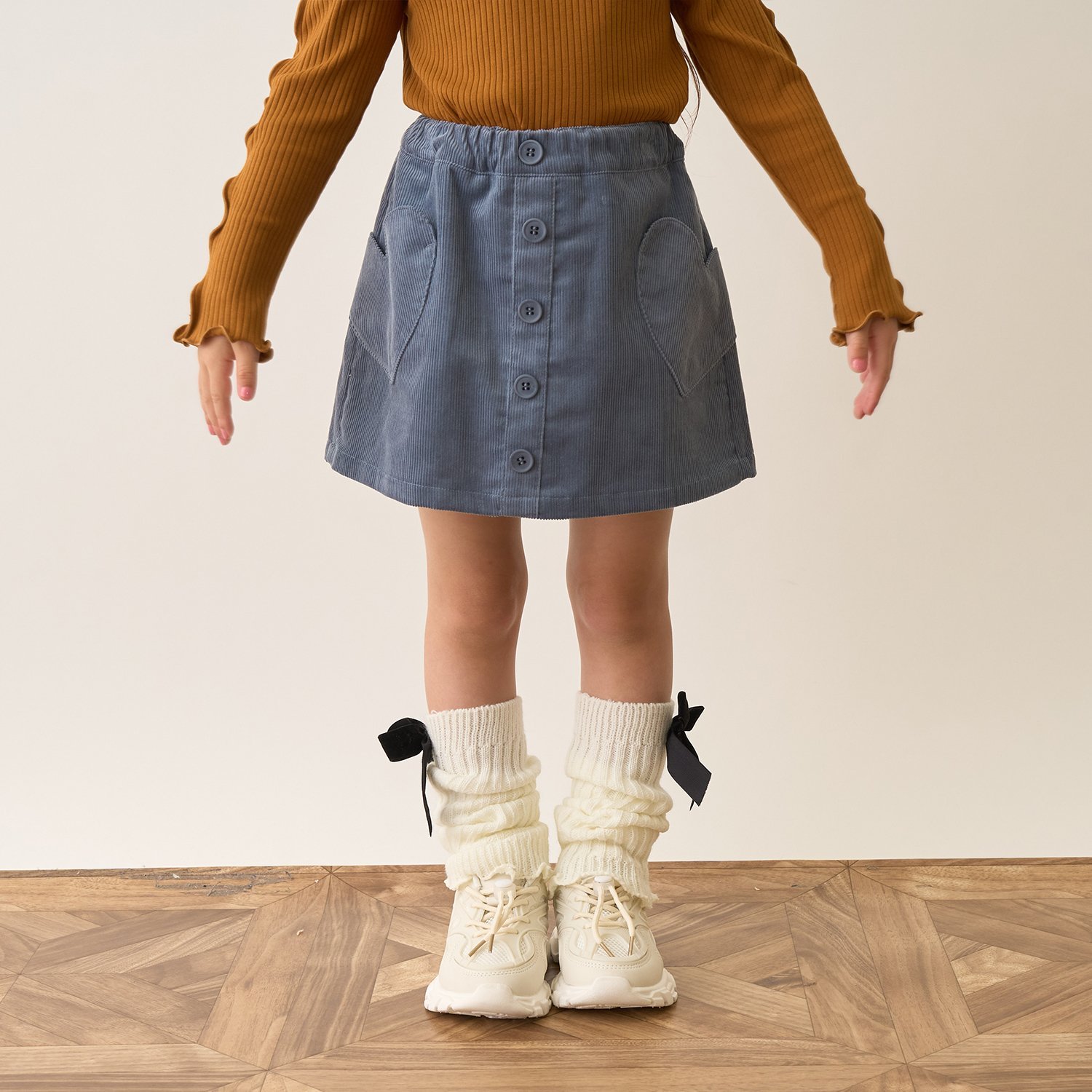 ハートポケットコーデュロイスカパン