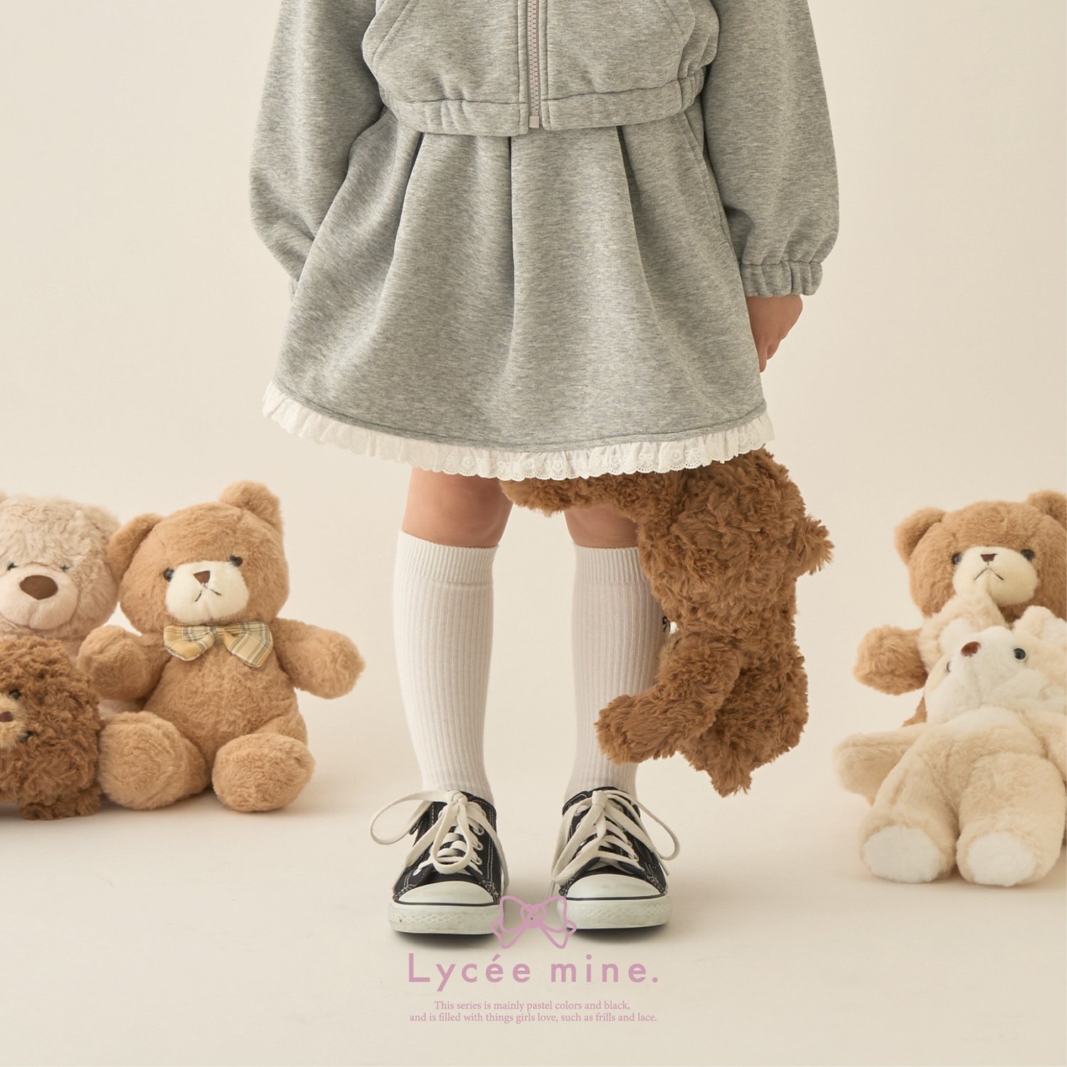 【Lycee mine バレエシリーズ】【セットアップ可】タックプリーツスカート(インパン付き)