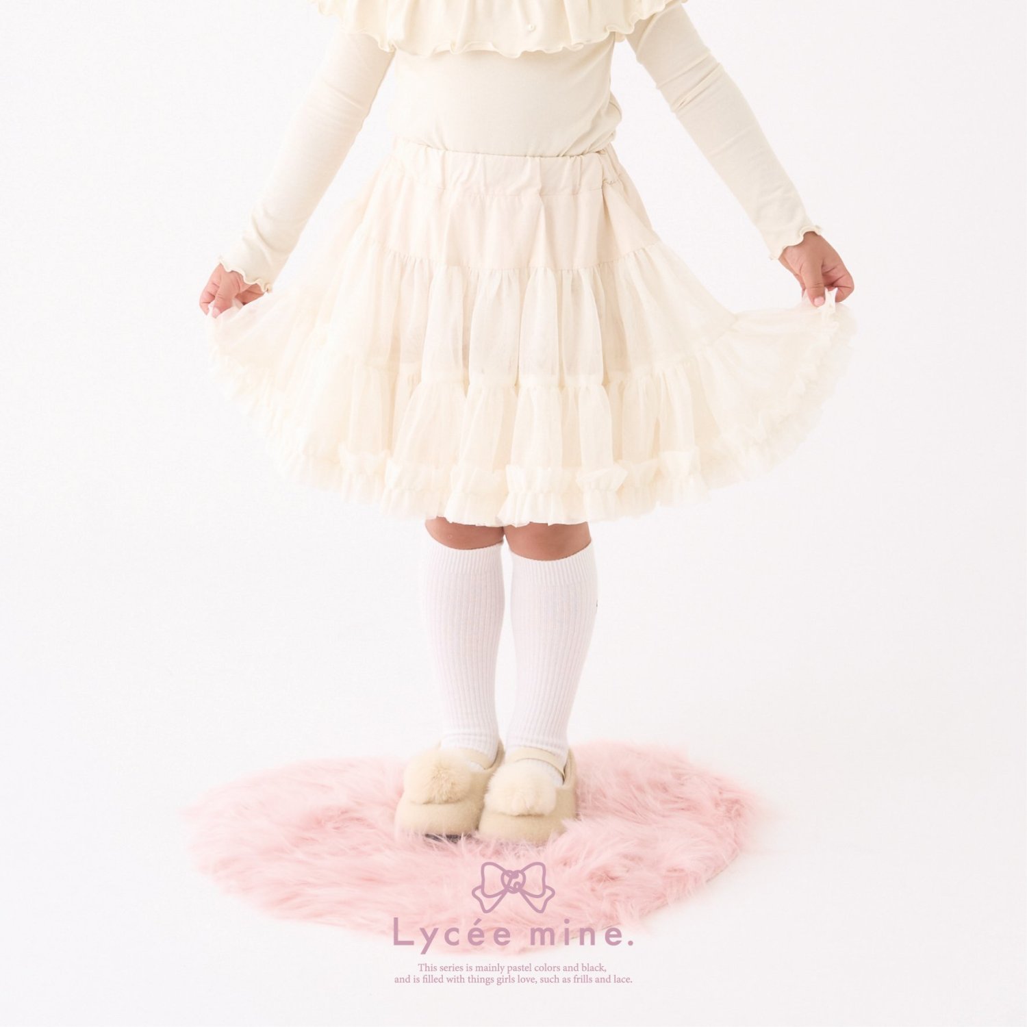 【Lycee mine バレエシリーズ】たっぷりチュチュチュールスカート(インパン付き)
