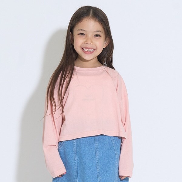 ミニ丈シアー長袖Tシャツ&キャミセット