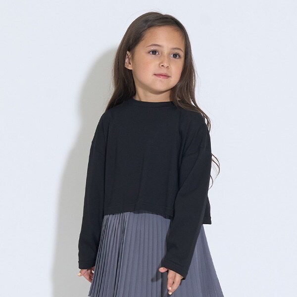 ミニ丈シアー長袖Tシャツ&キャミセット