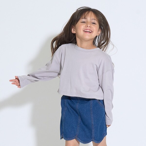 ミニ丈シアー長袖Tシャツ&キャミセット