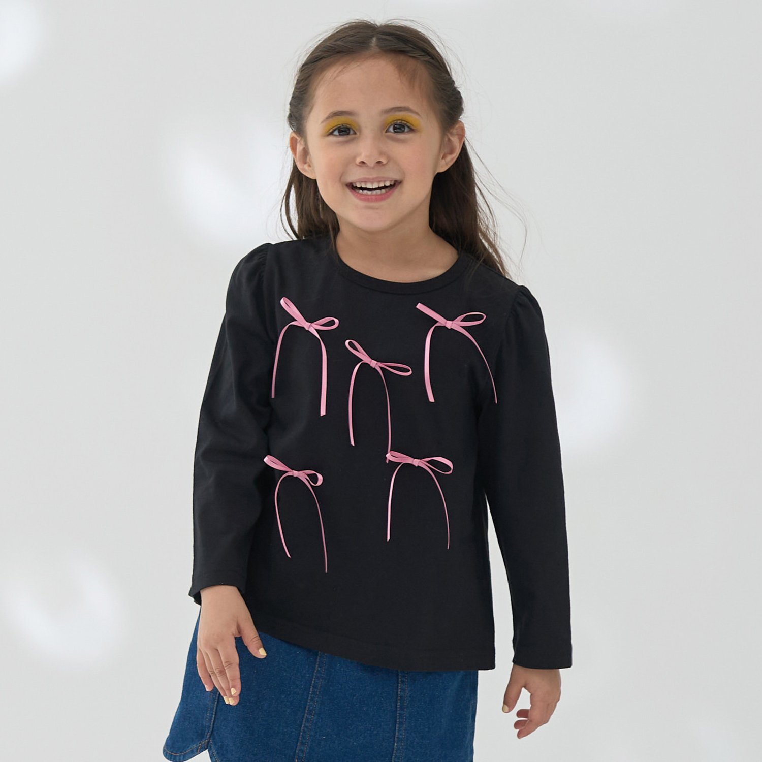 【ソフトコットン】アソートリボンモチーフAラインTシャツ