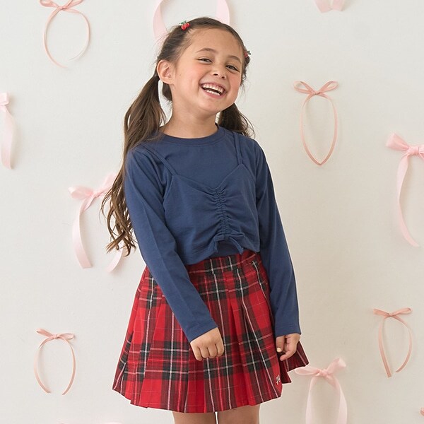 【ソフトコットン】ミニキャミ&シンプルTシャツセット