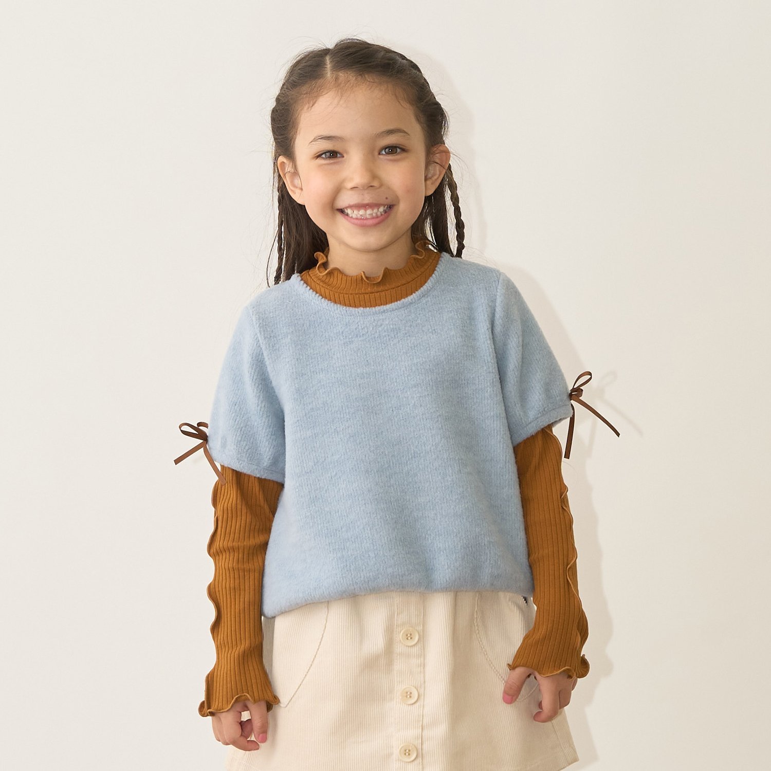 ふわふわ起毛半袖トップス