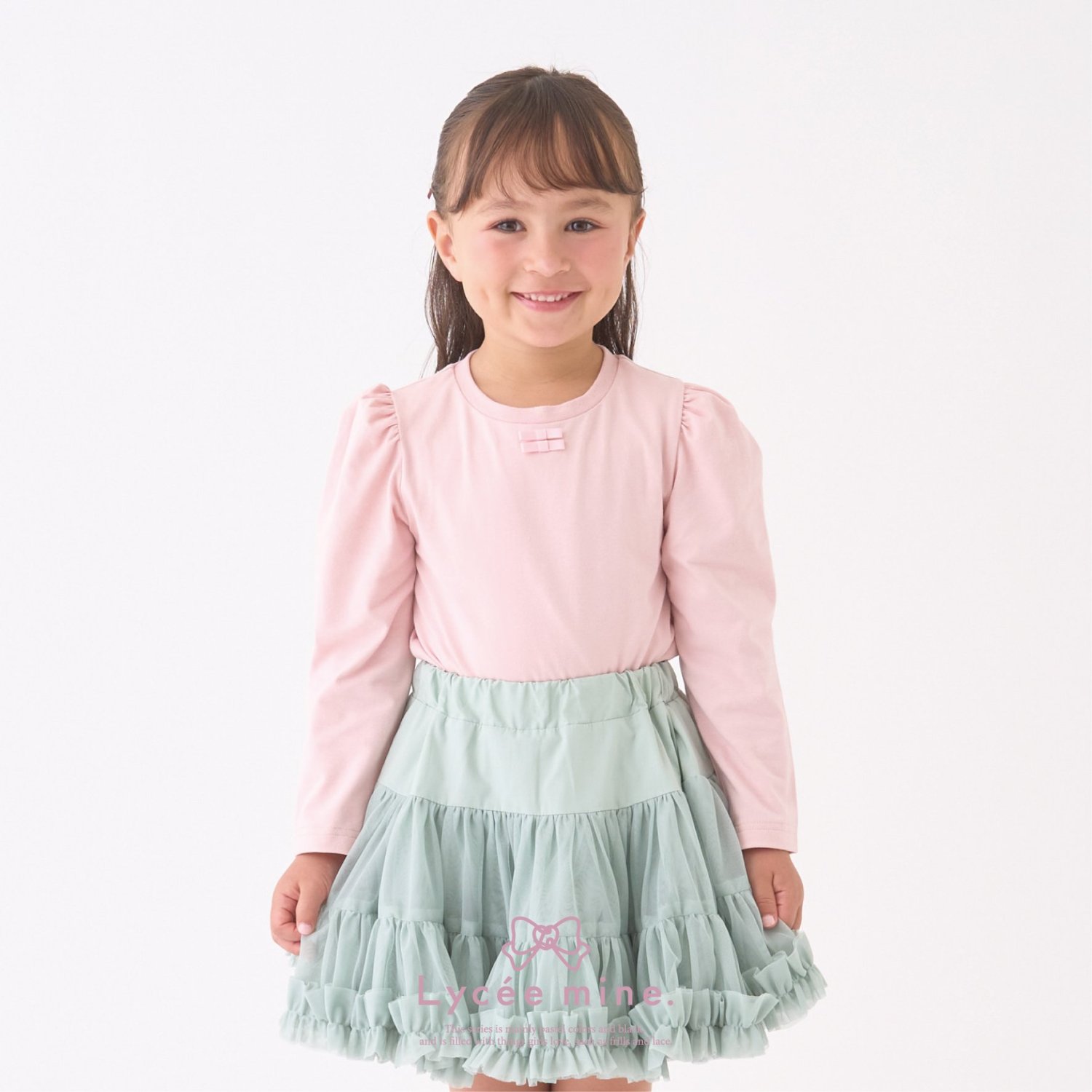 【Lycee mine バレエシリーズ】パワーショルダーリボン付きトップス