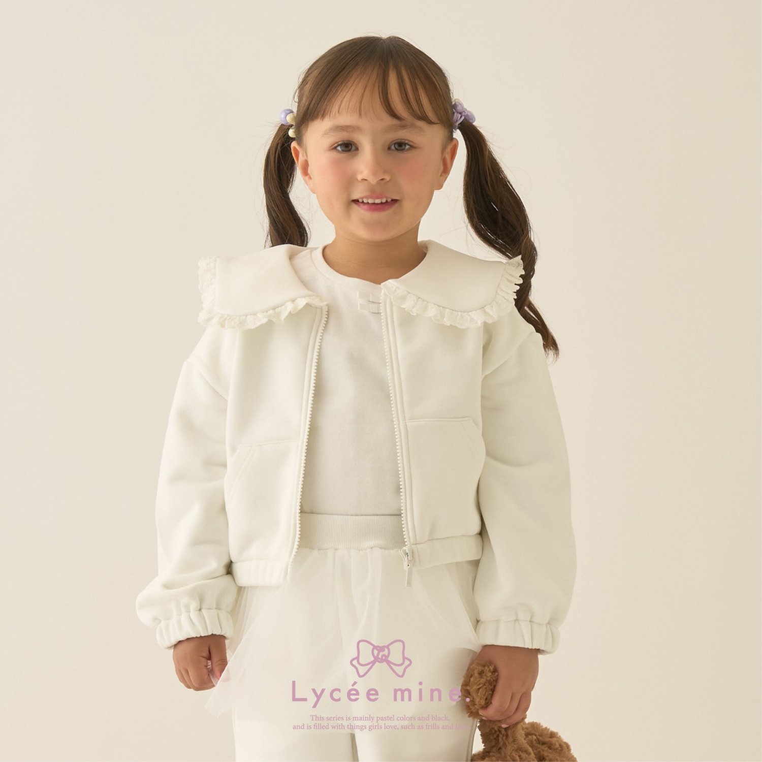 【Lycee mine バレエシリーズ】【セットアップ可】セーラーカラーフルジップスウェット