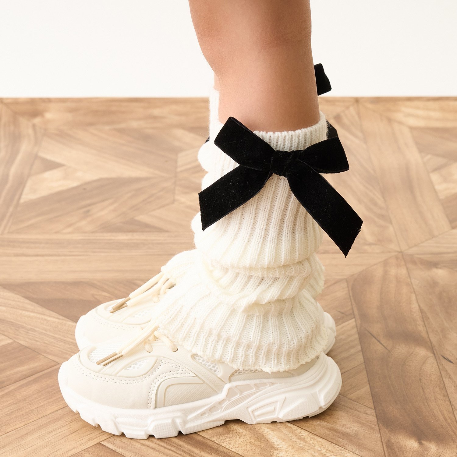 【大人気カラー再入荷】リボン付きルーズソックス