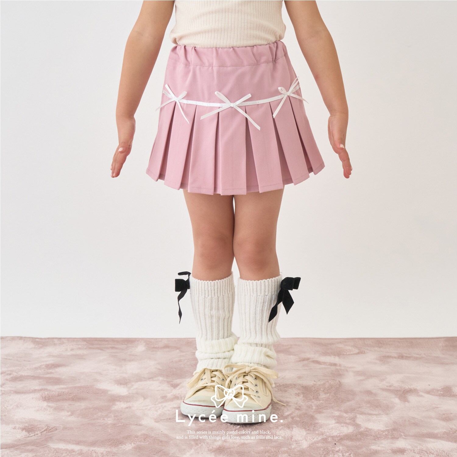 【Lycee mine バレエシリーズ】ボックスプリーツスカート(インパン付き)