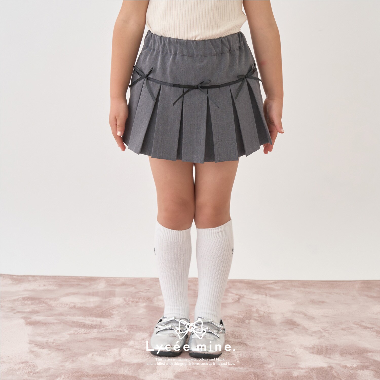 【Lycee mine バレエシリーズ】ボックスプリーツスカート(インパン付き)