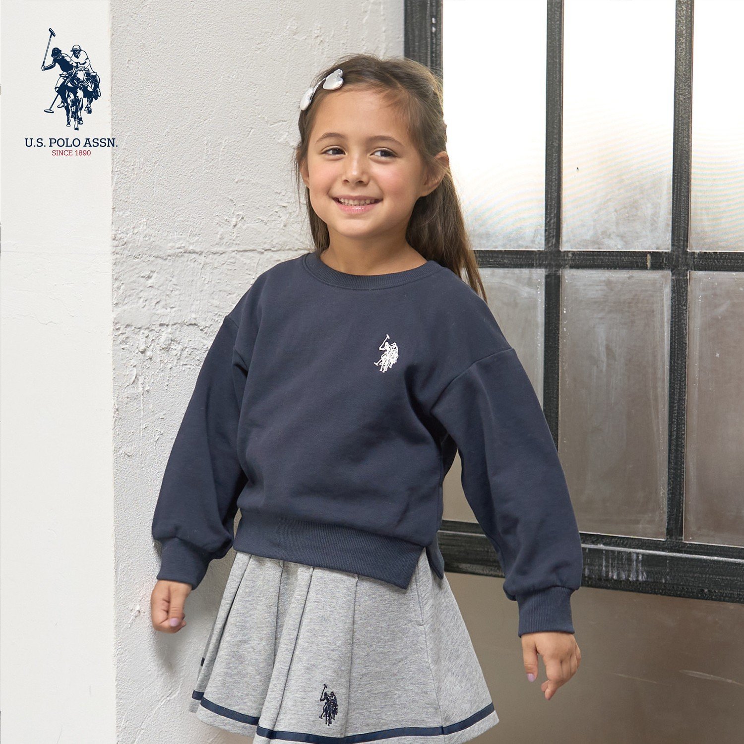 【U.S.POLO ASSN.】ワンポイント刺しゅうスウェット